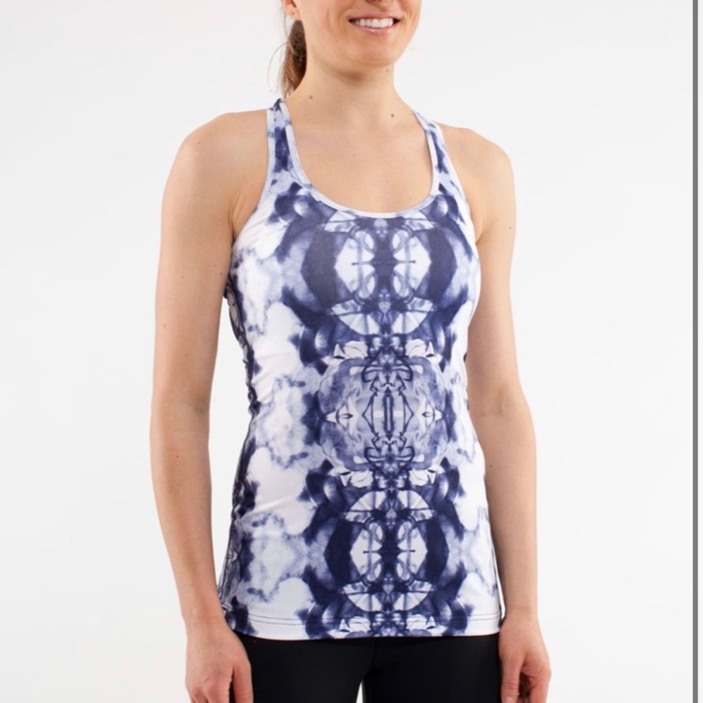 Lululemon ink blot tank sz 8 purple tie dye